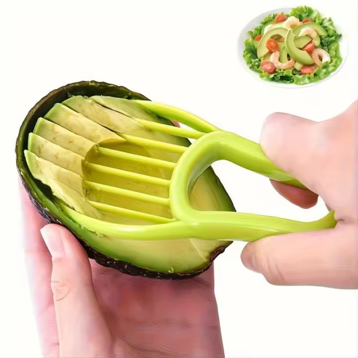 Cortadora de aguacate 3 en 1, cortador de aguacate multifuncional de 1 unidad, cortadora de frutas, descorazonador de frutas y verduras, herramienta de cocina para uso doméstico, utensilios de cocina modernos - 1