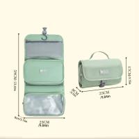 Bolsa de artículos de tocador separada en seco y húmedo de gran capacidad, bolsa de cosméticos grande impermeable desmontable, bolsa colgante plegable - details 0
