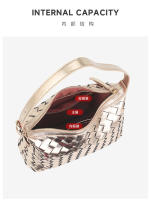 Bolso de verano de cuero suave Moda axila tejida versátil de un solo hombro crossbody bolso de bola de masa - details 6