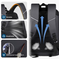 Mochila de negocios de gran capacidad para hombres, bolsas multifuncionales para computadora, mochilas impermeables para computadora portátil con carga USB - details 5