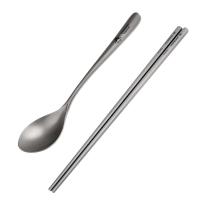 Palillos, cucharas, tenedores de titanio ligeros para acampar, villas al aire libre, fideos, arroz, senderismo, picnic, pesca - details 1
