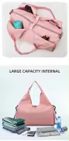 Bolsa de gimnasio para mujer, bolso de mano deportivo de gran capacidad con correa para el hombro, ideal para Yoga y natación - details 5