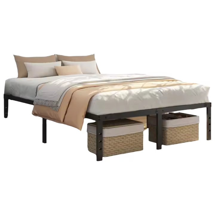 Bastidor de Cama Metálico Diseño de Almacenamiento de Espacio Extra bajo la Cama Montaje Fácil - 1