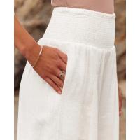 Primavera y verano, superventas, ropa para mujer, nuevos pantalones casuales de pierna ancha tejidos de algodón y lino, pantalones de pierna ancha para playa para mujer - details 15