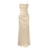 Corsé de satén para mujer con tirantes finos, vestido de noche, falda de sirena de moda, vestido reforzado - details 7