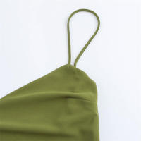 Vestido de Verano 2025 para Mujer Estilo Moderno Sin Mangas, Top de Cintura Hipster, Cremallera Lateral, Baberos, Ajuste Regular, Falda Maxi - details 5