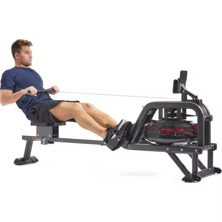 Sunny Health & Fiess Remo Resistencia dinámica intensa en tiempo real, remo de agua con capacidad de 300 LB y SunnyFit gratuito opcional - 1