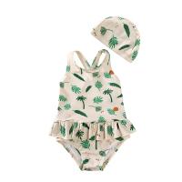 Chic Traje de Baño de Una Pieza Floral sin Espalda para Niñas Bikini de Bebé a Prueba de Sol con Sombrero Perfecto para Vacaciones en la Playa - details 6