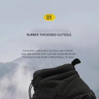 Zapatillas de deporte cálidas de invierno, zapatillas de goma Unisex para acampar, impermeables, antideslizantes, botas de nieve de tobillo alto, zapatos transpirables para correr descalzos - details 7