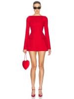 Elegante Vestido Mini de Doble Arco Manga Larga Cintura Alta Para Mujeres Moda de Otoño-Invierno - details 15