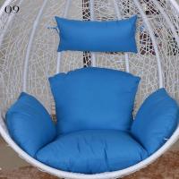Funda de Cojín de Silla de Huevo Colgante de Color Sólido Floral y Estriado + Funda de Almohada de Exterior (Sin Relleno) para Jardín Lounger - details 11