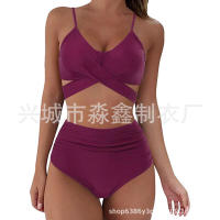 Bikini de dos piezas de cintura alta con estampado de leopardo, traje de baño sexy para mujer - details 6