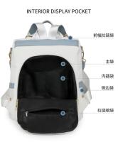 Mochila de nylon con mango suave de color sólido, grande, cinturón de cojín de aire - details 12