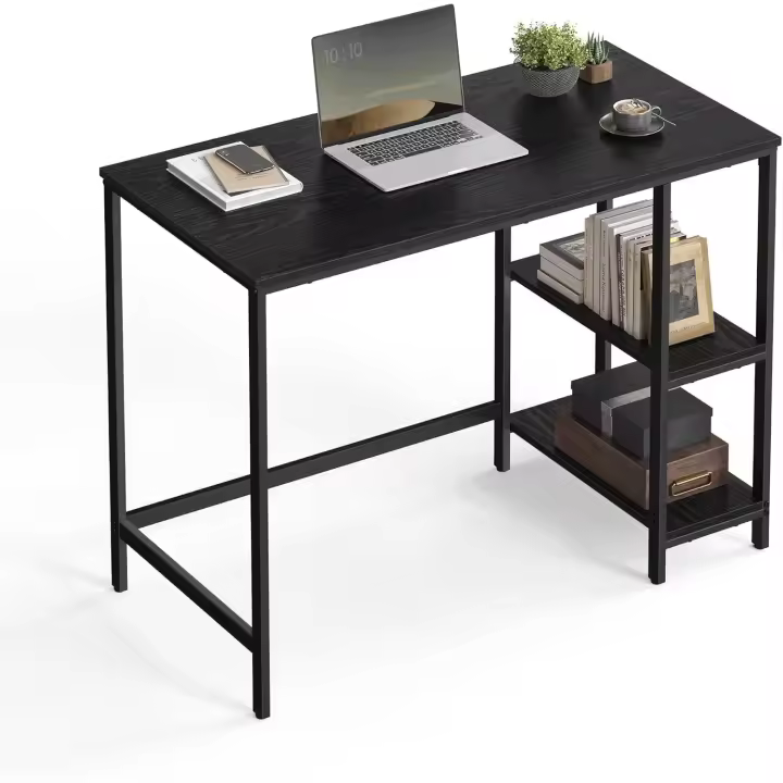 Mesa de Trabajo, 100 x 50 x 76 cm, Estilo Moderno, para Estudio Dormitorio Salón Oficina, Beige Natural y Blanco Perla LWD046L01 - 1