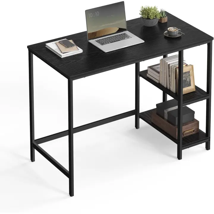 Mesa de Trabajo, 100 x 50 x 76 cm, Estilo Moderno, para Estudio Dormitorio Salón Oficina, Beige Natural y Blanco Perla LWD046L01 - 1