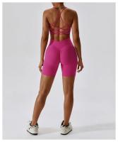 Sujetador Deportivo Sexy para Mujeres Top de Gimnasio Entrenamiento Correr Cruz Yoga Sujetador de Yoga Stretch Ropa Interior Fitness para Mujeres Material de Nylon Temporada Primavera/Verano - details 21