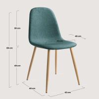 Pack de 2 sillas de Comedor, diseño nórdico con Asiento Acolchado y Respaldo ergonómico - details 2