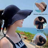 Sombrero de Sol de Verano a la Moda Sombrero de Playa de Paja con Borla para Mujeres - details 5