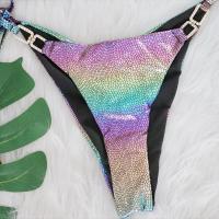 Conjunto de Bikini de Nylon de Ajuste Ajustado Diseño de Estampado de Serpiente Brillante - details 10