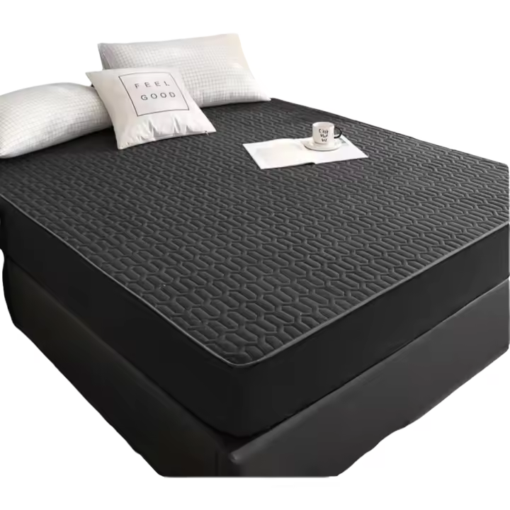 Funda de colchón gruesa impermeable, alfombrilla de látex acolchada, fundas de cama, protector de sábana ajustable agradable para la piel, colcha 150/160/180x200 - 1