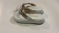 Sandalias de cadena con chanclas de verano a la moda para mujer, nuevas zapatillas de exterior con punta redonda y parte inferior gruesa de talla grande - details 12