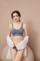 Sujetador de lactancia para madre, Bralette posparto sin costuras, azul, M - details 8