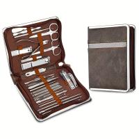 Juego de cortaúñas de acero inoxidable para el hogar, cortaúñas con caja recortadora, herramientas de manicura y pedicura, 26 piezas - details 7