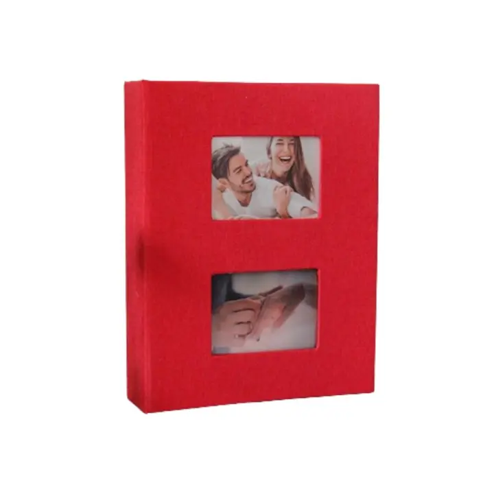 Álbum de fotos con cubierta de lino, 200 piezas, tipo Interleaf, 6 pulgadas, libro de fotos, almacenamiento de fotos, álbum de recortes grande - 1