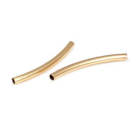 20 piezas, 25MM, 30MM, 35MM, 18K, Color dorado, latón, pulseras arqueadas lisas, tubo, suministros para fabricación de joyas, accesorios Diy - details 11