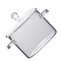 Cacerola de vidrio con cubierta más gruesa y pesada, olla de silicona de boro alto para Fideos, sopa, leche, comida para bebés - details 6