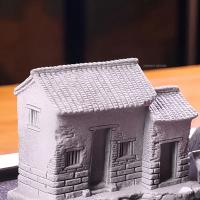 Casa de piedra Zen, cabaña de paja, cabaña de pozo, estatuilla en miniatura, jardín de hadas, adornos de bonsái, decoración de Acuario, paisajismo Rural - details 8