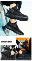 Zapatos de baloncesto transpirables antideslizantes a la moda con logotipo de marca barata, zapatos deportivos informales con amortiguación para hombre - details 12