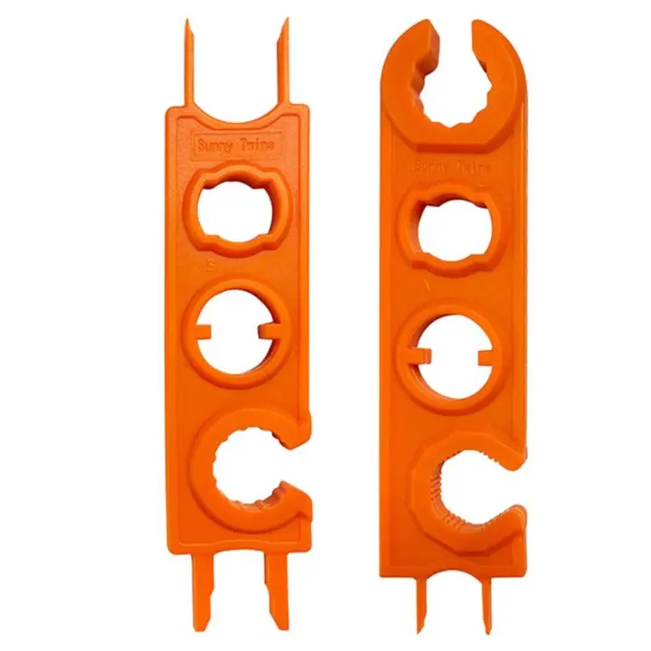 Juego de llaves de combinación de material plástico compuesto, instalación de llave Solar de extracción, color naranja y negro, 2 pares - 1