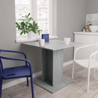 Mesa de Comedor Consola Cocina Bistró Restaurante Salón Sala de Estar Jardín Terraza Hogar Madera Contrachapada Gris Sonoma - details 1