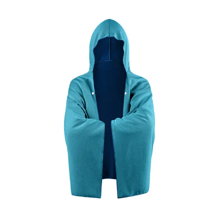 Poncho de sol creativo lavable, Toalla de baño transpirable de secado rápido, protección UV, absorbente de sudor, capa refrescante deportiva para ciclismo - 1