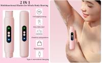 Afeitadora eléctrica 2 en 1 para mujer, maquinilla de afeitar eléctrica para mujer, recortadora de bikini de doble cabezal, recortadora de vello corporal y removedor de vello facial para bikini - details 0