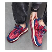 Zapatos De Correr Con Cordones Para Estudiantes 2024 Nuevos Y Cómodos Con Suela Gruesa Y Combinación De Colores Moda Casual Microfibra - details 12