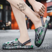 Zuecos de jardín para hombre, zapatillas informales grises, sandalias ligeras sin cordones con parte superior transpirable - details 14