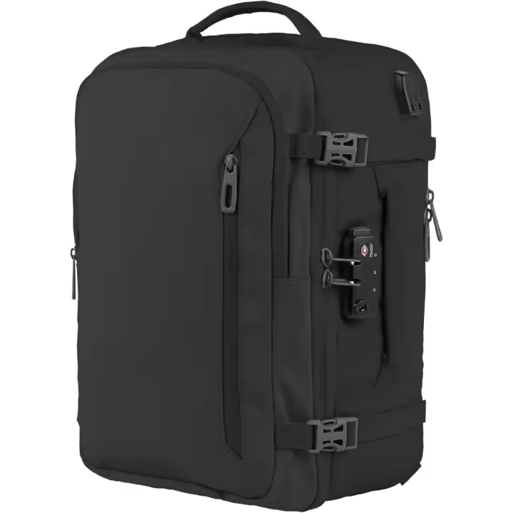 Mochila de viaje unisex 45 x 36 x 20 CM Negro - 1