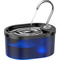Fuente de agua para gatos, fuente para gatos de 100 oz/3 L, fuentes de agua para mascotas súper silenciosas para gatos de interior, luz LED de alarma de nivel de agua, fuente para gatos con grifo con bomba silenciosa para gatos y perros, sin BPA, fácil de - details 6