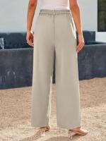 Cargo de cintura alta para mujer Pantalones rectos primavera-otoño - details 7