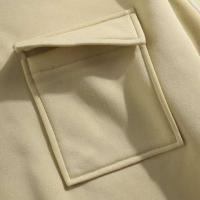 Decheng Sudadera con capucha para hombre, 100% algodón, única y pesada, 14 oz, con cuello de sombrero, invierno - details 7