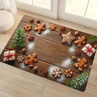 Alfombra de Bienvenida Navideña Antideslizante Poliéster Lavable para Dormitorio Baño Cocina - details 3