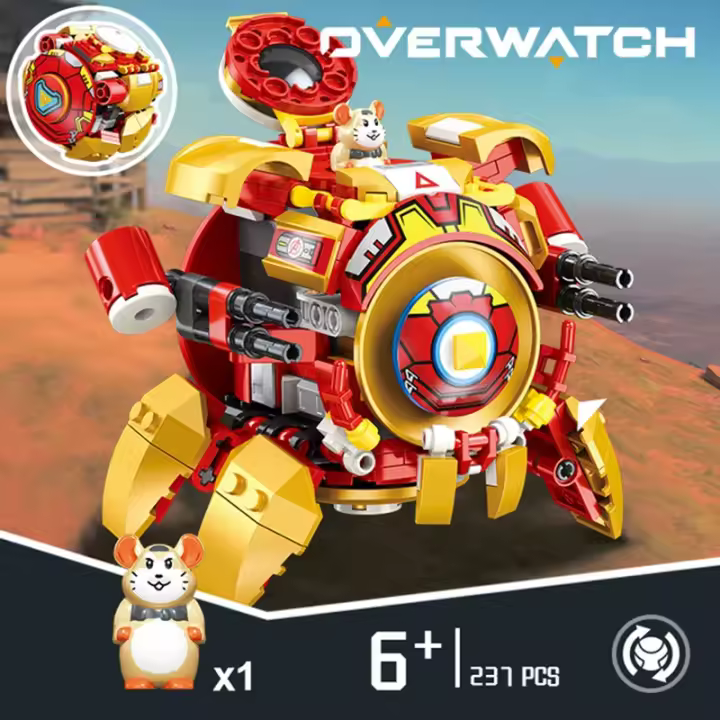 Overwatch-figuras de acción de personajes de la película de Marvel, Iron Man, Capitán América, modelo de bloques Compatible con - 1