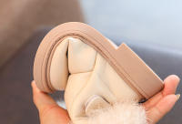 Botas cálidas de terciopelo para niños pequeños, zapatos impermeables de cuero para la nieve, exteriores, Invierno - details 16