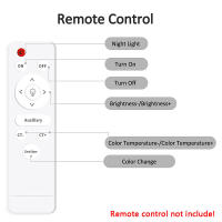 Lámpara de Techo LED Ajustable de 48W con Control Remoto XUNATA Moderna con Diseño de Garfork para Decoración de Dormitorio Material de Aluminio Fuente de Luz LED Ajustable - details 0