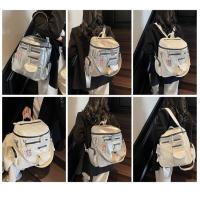 Nueva Mochila Con Cremallera Multibolsillo Para Estudiantes Universitarios, Mochila Escolar De Nicho, Mochila Locomotora De Tendencia Para Mujeres - details 12