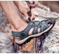 Sandalias de verano para hombre, nuevas sandalias de cuero genuino, zapatos de cuero transpirables para hombre, sandalias de playa, sandalias suaves de marca para exteriores para hombre, sandalias romanas - details 10