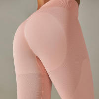 Leggings de yoga sin costuras para mujer, ropa deportiva de entrenamiento, pantalones deportivos de cintura alta - details 21
