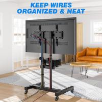 TV Pie Ruedas para Televisión de 32 43 50 55 65 75 80 Pulgadas - Tele Televisor Soportes Pie Inclinable - Soporte TV Suelo Altura Ajustable Movil |   MAX Vesa 600x400mm 50 KG - details 5
